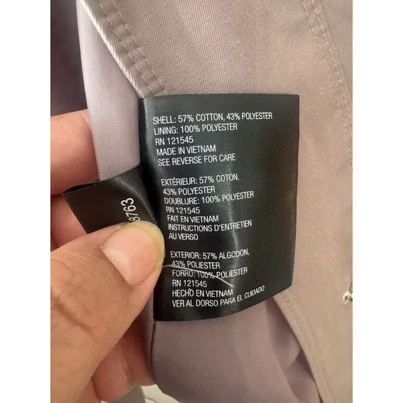 London Fog Tower Women's Trench Coat Jacket Size X-Large Rose Gold Belted - Picture 13 of 14